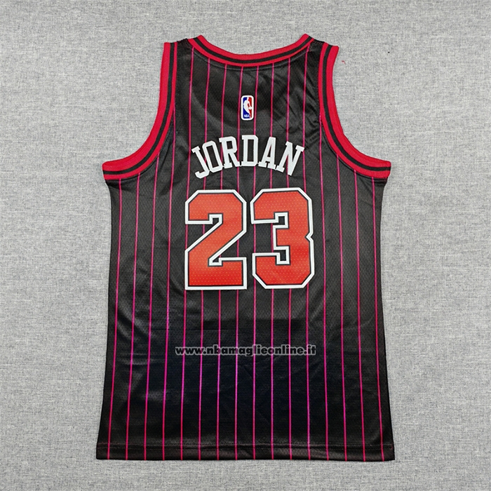 Maglia Bambino Chicago Bulls Michael Jordan No 23 Statement 2025-26 Nero